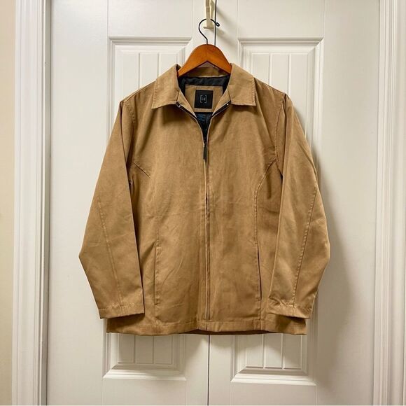 Vintage Oversized Faux Suede Jacket Tan – S - Picture 2 of 13